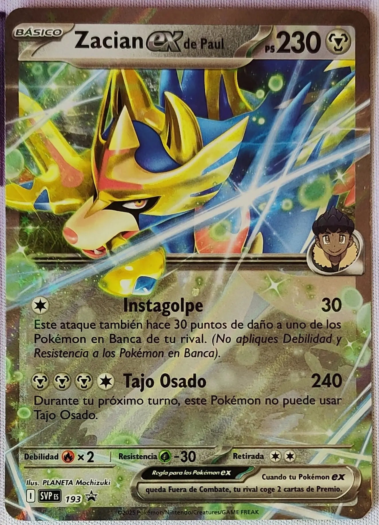 Zacian EX de Paul SVP 193