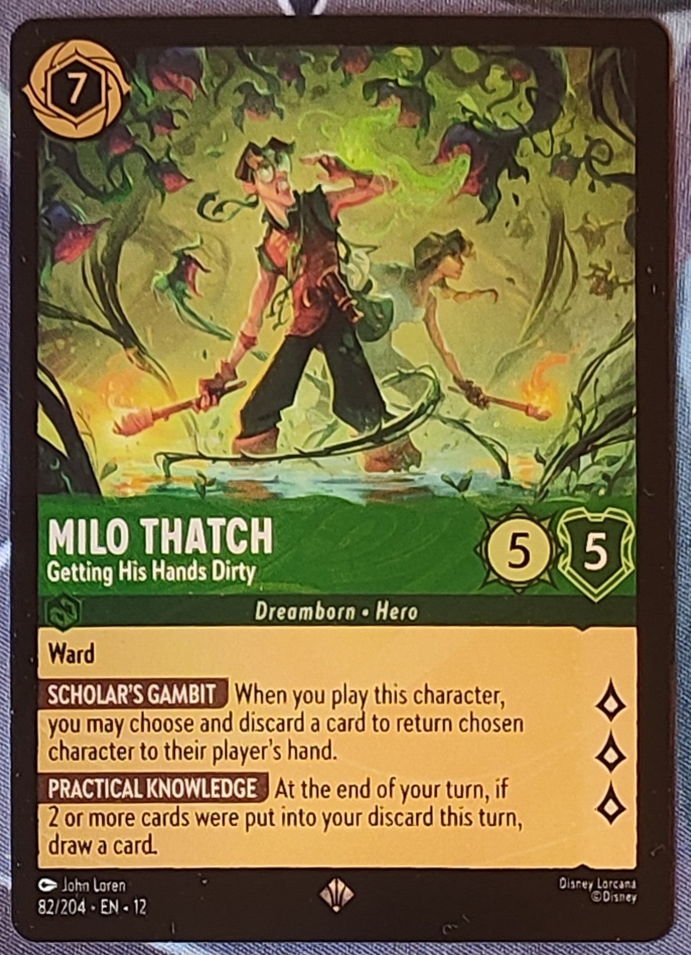 Milo Thatch - Getting His Hands Dirty Foil