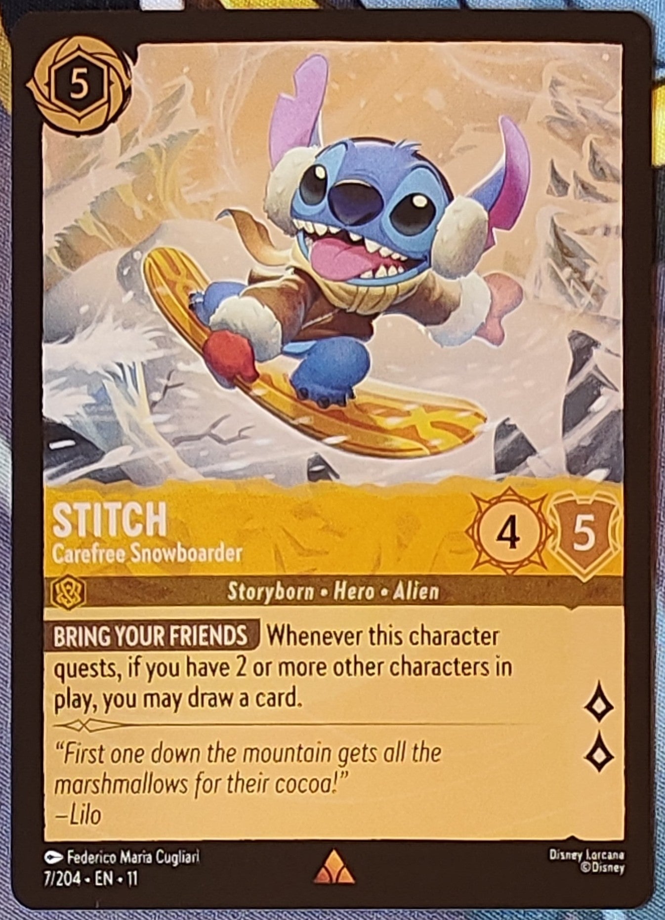 Stitch - Carefree Snowboarder Foil